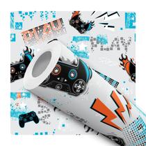 Papel De Parede Adesivo Lavável Sala Gamer Controle Chamas Preto Fundo Cinza Claro Papel De Parede Adesivo Lavável Sala Gamer Controle Chamas Preto Fundo Cinza Claro