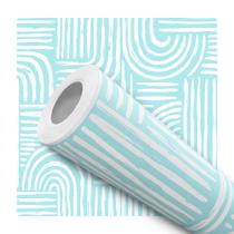 Papel De Parede Adesivo Lavável Sala Geométrico Retrô Tons Cinza Banheiro Cozinha