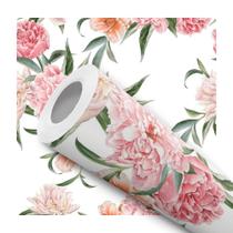 Papel De Parede Adesivo Lavável Sala Ramos de Rosas Floral Quarto Papel De Parede Adesivo Lavável Sala Ramos de Rosas Floral Quarto