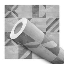 Papel De Parede Adesivo Lavável Semi Circulo Quadrado Cinza Claro Quarto Sala Hall Papel De Parede Adesivo Lavável Semi Circulo Quadrado Cinza Claro Quarto Sala Hall