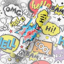 Papel de Parede Adesivo Lavável Tema Pop Art Omg Comics Quarto Papel de Parede Adesivo Lavável Tema Pop Art Omg Comics Quarto