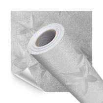 Papel de Parede Adesivo Lavável Texturizada Folha de Castanheira Cinza 500x60cm Papel de Parede Adesivo Lavável Texturizada Folha de Castanheira Cinza 500x60cm
