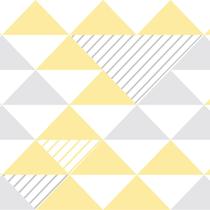 Papel De Parede Adesivo Lavável Triângulos Quarto Bebê Verde Rosa