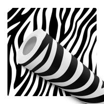 Papel De Parede Adesivo Lavável Zebra Animal Print 10m