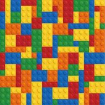 Papel De Parede Adesivo Lego Colorido 1447 Rolo 0,58X3M