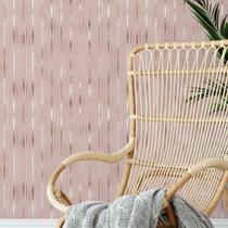 Papel De Parede Adesivo Linhas Rose Gold Elegante Sala Quarto 3.5m - DELIQUADROS