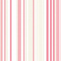 Papel de Parede Adesivo Listrado Rosa e Marfim 2,70x0,57m