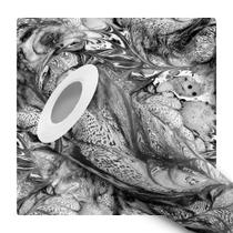 Papel de Parede Adesivo Marmorizado Preto Cinza Abstrato Moderno Quarto Sala de Estar