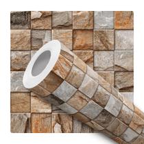 Papel de Parede Adesivo Mosaico Pedras Cubos Moderno Quarto Sala de Estar Papel de Parede Adesivo Mosaico Pedras Cubos Moderno Quarto Sala de Estar