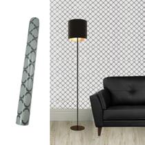 Papel de Parede Adesivo Mosaico Preto e Branco - Rolo com 10 metros - Gift Home
