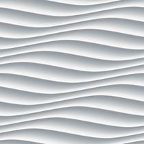 Papel de Parede Adesivo Ondulação Branco Efeito 3D Moderno Quarto Sala de Estar