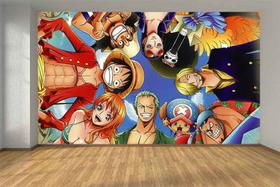 papel de parede adesivo one piece - adesivo auto colante- foto mural - papel de parede para quarto