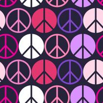 Papel de Parede Adesivo Paz e Amor Rosa 0203 0,58x2,5M