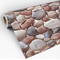 Papel De Parede Adesivo Pedras Natural Aquário Colorido Sala Quarto Lavável Decoração 3D - Pro Decor
