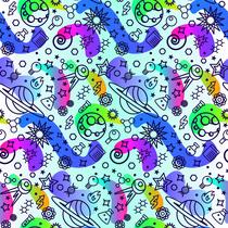 Papel De Parede Adesivo Planetas Astronomia Aquarela Colors Quarto 10m