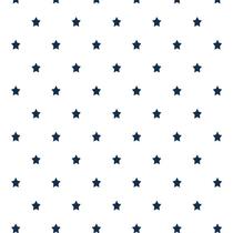 Papel de Parede Adesivo Poá Azul Estrelas - 014
