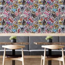 Papel de Parede Adesivo Pop Art Colorida N05020 0,58X2,5M Papel de Parede Adesivo Pop Art Colorida N05020 0,58X2,5M