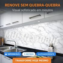 Papel de Parede Adesivo PVC Marmorizado Branco e Cinza 5m x 60cm Impermeável Lavável Autoaderente Papel de Parede Adesivo PVC Marmorizado Branco e Cinza 5m x 60cm Impermeável Lavável Autoaderente