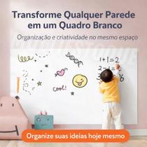 Papel de Parede Adesivo PVC Quadro Branco Com Marcador - 2 Metros Papel de Parede Adesivo PVC Quadro Branco Com Marcador - 2 Metros
