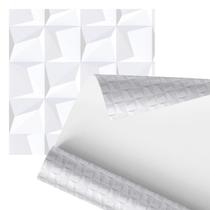 Papel De Parede Adesivo Quadrado 3D Relevo Minimalista 2,80M Papel De Parede Adesivo Quadrado 3D Relevo Minimalista 2,80M