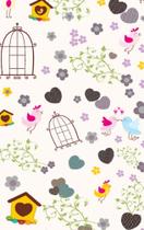 Papel de Parede Adesivo Quarto Coração Infantil Baby BA 13 Papel de Parede Adesivo Quarto Coração Infantil Baby BA 13