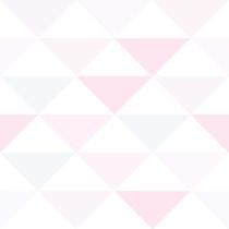Papel de Parede Adesivo Quarto de Bebê Triângulos Rosa