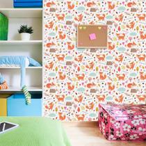Papel de Parede Adesivo - Raposa - Floresta - Infantil - 333ppi