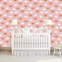 Papel de Parede Adesivo - Raposas - Infantil - Rosa - 337ppi