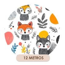 Papel de Parede Adesivo Raposinhas no Campo