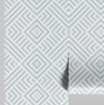 Papel de Parede Adesivo Removível Vinil, Estampa Geométrica Diamante, Azul, Fácil Decoração - S4Sassy