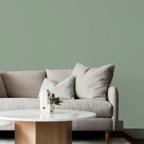 Papel de Parede Adesivo Revestimento Liso Verde Musgo Claro 10m