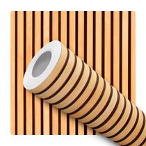 Papel de Parede Adesivo Ripa Madeira Clara Vertical Painel Moderno Quarto Sala de Estar