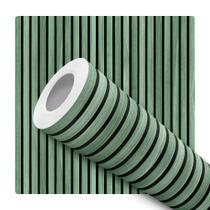 Papel de Parede Adesivo Ripa Ripado Listras Verde Madeira Vertical Moderno Papel de Parede Adesivo Ripa Ripado Listras Verde Madeira Vertical Moderno