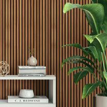 Papel de Parede Adesivo Ripas de Madeira Natural Ripado Rolo 3m