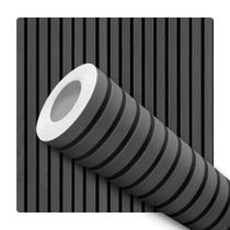 Papel De Parede Adesivo Ripas De Madeira Preto Sala Quarto 3.5m