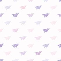 Papel De Parede Adesivo Roxo Lavável Avião Sala 10m