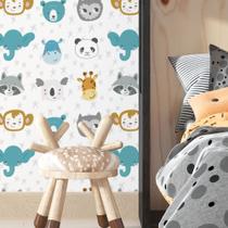 Papel De Parede Adesivo Safari Animais Bicho Quarto Bebê 3m