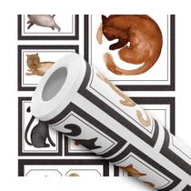 Papel De Parede Adesivo Safari Branco Bicho Quarto Bebê