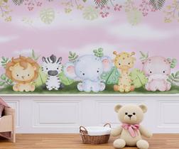 Papel de Parede Adesivo Safari flores Menina 140AX250L - ALGIDECOR Papel de Parede Adesivo Safari flores Menina 140AX250L - ALGIDECOR