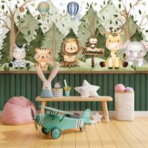 Papel De Parede Adesivo Safari Infantil 7M² - Banner Bani Papel De Parede Adesivo Safari Infantil 7M² - Banner Bani