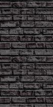 Papel de Parede Adesivo Sala Tijolinho Preto 3D PE 27