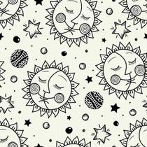 Papel de Parede Adesivo Sol e Lua 54021 0,58x3,00M