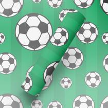 Papel De Parede Adesivo Tema Bolas De Futebol Preto E Branca