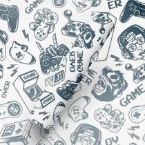 Papel De Parede Adesivo Tema Controle Game Quarto Gamer Azul