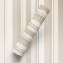 Papel de Parede Adesivo Tema Listrado Tons Marrom Quarto