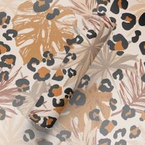 Papel De Parede Adesivo Tema Natureza Onça Estilo Costela de Adão