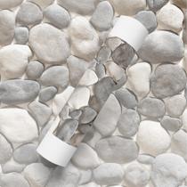 Papel De Parede Adesivo Tema Pedras Rústico Seichos Cinza