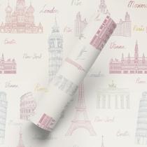 Papel De Parede Adesivo Tema Travel The World Bege Papel De Parede Adesivo Tema Travel The World Bege