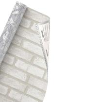 Papel de Parede Adesivo Tijolo Branco 45cm X 10m Rolo