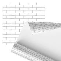 Papel De Parede Adesivo Tijolo Branco Cimento 2,80m Papel De Parede Adesivo Tijolo Branco Cimento 2,80m